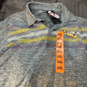 LSU men’s grey polo